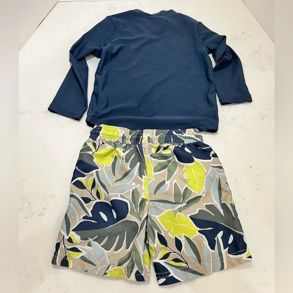 Kids Swim Set with Lizard Design - Blue and Yellow